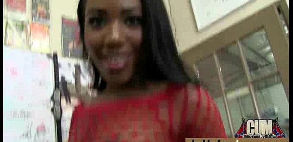 Ebony gets fucked in all holes by a group of white dudes 14